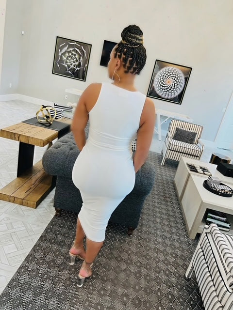 Crisp Couture Off-White Dress