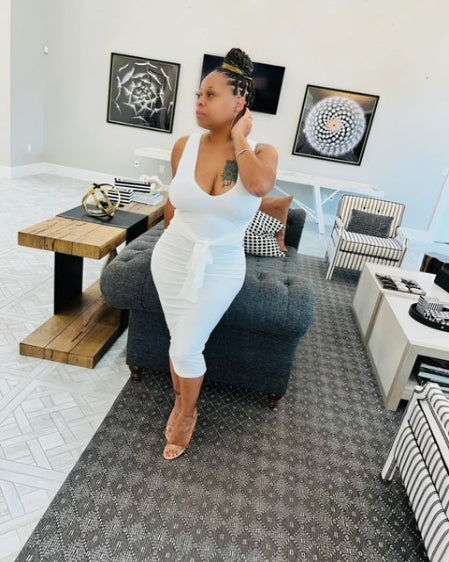 Crisp Couture Off-White Dress